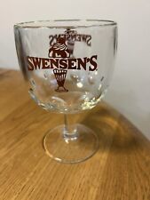 Vintage SWENSEN'S Ice Cream Sundae Pedestal Dimple Glass Goblets SET of 4 picture