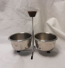 Vtg MCM 2- Condiments stainless steel caddy picture
