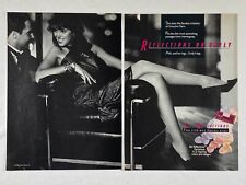 1986 Hanes Silk Reflections Pantyhose 2 Page Print Ad - Beautiful Legs picture