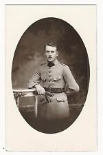 STUDIO PORTRAIT OF A HANDSOME FRENCH SOLDIER IN GRENOBLE, FRANCE (VINTAGE RPPC) picture