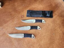 Vintage Fury 60024 Fixed Blade Throwing Knives Set Of 3 W/ Sheath  picture