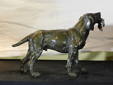 Jules Moigniez Master Listed Sculptor Large Bronze Hand Sculpture of Hunting Dog picture