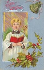 CHRISTMAS - Singing Child A Merry Christmas Postcard picture