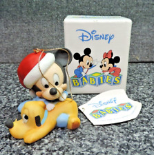 Goebel Walt Disney Babies Mickey w Pluto Christmas Ornament MIB 1984 Cute picture