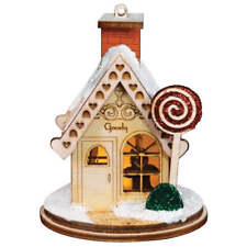 Ginger Cottages Starter Kit 3 ornaments + base Old World Christmas New Wood picture