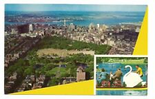Boston MA Postcard Massachusetts Vintage Aerial View Public Gardens picture