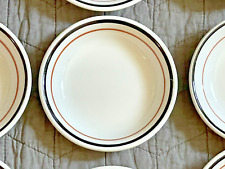 ( 9 ) Carr China Restaurant Ware Vintage Orange Black Stripe Side Dish Bowl picture