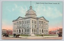 Logan County Court House Lincoln Illinois c1910 Antique Postcard picture