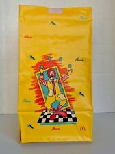 Retro 1988 McDonald’s Plastic Ronald Happy Meal Vinyl Lunch Bag 11”x6.5” picture
