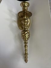 Vintage MCM Single Brass Candle Sconce 8