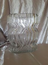 STUNNING RARE LG MCM Martin Freyer for ROSENTHAL Studio-Line Glass Striated Vase picture