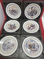Lafayette Legacy D'arceau Limoges Set of 6 Plates + Collector’s Book - Mint picture