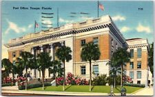 1954 United States Post Office Building Tampa Florida FL Posted Postcard picture