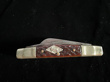 Vintage Rare Germany 4Blade Folding Pocket Knife Schmidt & Ziegler Solingen Bull picture