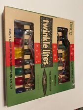 Vintage timco TWINKLE Lites Christmas In Original Box 15 Light Set picture