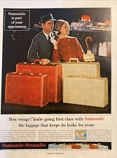 1958 Samsonite Streamlite Luggage Vintage Retro Color Print Ad Man & Woman picture