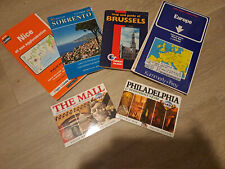 Vintage 90's Maps - 2 Pop outs (Philly/Wash Mall) and 4 Euro Maps (Nice, Brus) picture