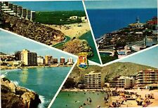 Vintage Postcard 4x6- Beach and Lighthouse, Cullera, Valencia picture