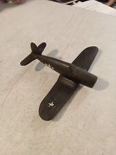 VINTAGE WW2 ERA HAND MADE WOODEN  AIRFORCE FIGHTER PLANE  picture