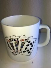 Rare Springfield Staffordshire cup mug playing cards bone china england picture