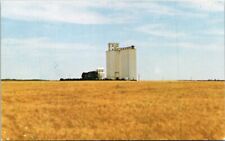 Kansas The Wheat State Grain Elevator Postcard Farmers Wheat Field picture