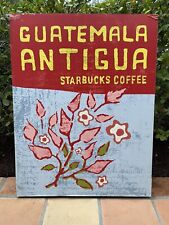 VTG Starbucks Guatemala Antigua RARE Store Wall Art Poster 40”x31” 2003 Original picture