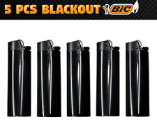 5 Pk Bic Blackout Lighter Limited Edition All Black NEW Full Sz Maxi J26 France picture