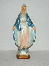 Vintage Virgin Mary Our Lady of Grace Chalkware Religious Statue 13.5