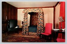 Deerfield Massachusetts MA Bedroom In Sheldon-Hawks House VINTAGE Postcard picture