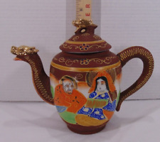 Vintage Japanese TT Takito Satsuma Moriage Hand-Painted Dragon Ware Tea Pot picture