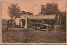 1913 ILLINOIS OIL COMPANY Advertising Postcard Gas Station at Prophetstown, IL picture