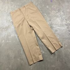 Vtg US Army Khaki Chino Pants Uniform Twill Trouser USGI Men's 40x30 Scovill Zip picture