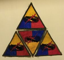 Vintage WWII Army HQ Headquarters Armored Division Patch Set of 4 picture