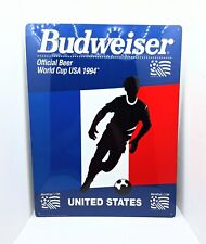 Vintage 1994 Budweiser World Cup Soccer USA metal tin Beer Sign United States picture