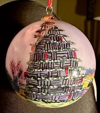 Cape Porpoise, ME, hand painted, blown glass Chistmas bulb. Signed, 