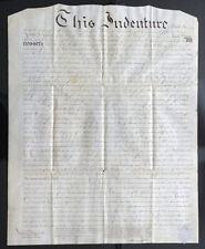 1852 Antique PHILADELPHIA Vellum DEED INDENTURE Document / CASSEY to BROLASKY picture