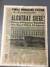 Front Page ALCATRAZ SIEGE  May 3 1946 San Francisco Chronicle Newspaper picture