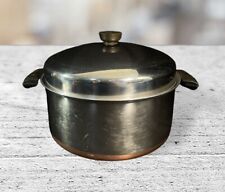 Vintage Revere Ware 6 Qt Stock Pot Dutch Oven Copper Clad Bottom Dome Lid USA picture