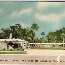 c1940s Daytona Beach, FL Sun 'N Sand Court Hotel Postcard US Highway 1 A41 picture