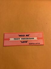 1 JUKEBOX TITLE STRIP Teddy Pendergrass Hold me/love 45 picture