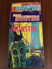 MODERN MONSTERS MAGAZINE APRIL JUNE AUG 1966 WITH CENTERFOLD Lot 3 picture