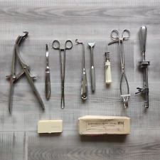 Big set of different instruments of medical surgical dental vintage ussr times picture