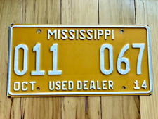 2014 Mississippi Used Dealer License Plate picture