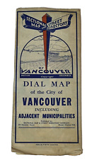 Vtg 1960's Vancouver British Columbia Street MAP Directory Working Dial Fold Out picture