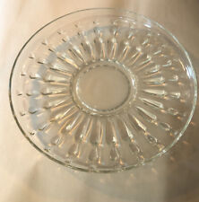 Vintage  Glass Deep Lipped Circle FANCY  Serving Dish /Tray 13” picture