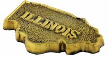 Illinois Paperweight - Solid Brass 5-1/2