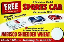 Vintage Ad Cereal Box Premium Sports Cars on Fridge Metal Magnet 2.5