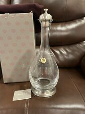 MATCH Pewter Glass Carafe With Top Tall New Old Stock picture