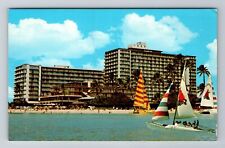 Waikiki HI-Hawaii, Reef Hotel, Advertising, Vintage Souvenir Postcard picture