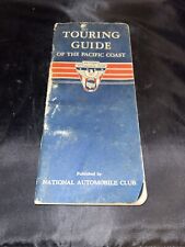 1955 National Automobile Club Touring Map Guide Of The Pacific Coast USA 🇺🇸 picture